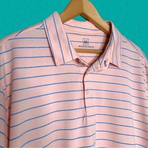 Mizzen Main Pink Striped Polo Shirt